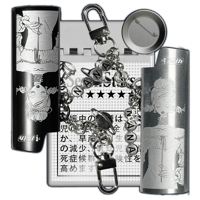 Image 2 of Nana & Hachi Metal Lighter Case [Black & Silver]