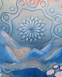 Image 4 of "Crescent Moon at Dawn" Original Painting - Acrylic on Canvas