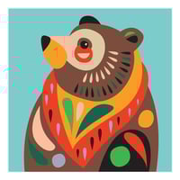 Pete Cromer Brown Bear Paint By Number Canvas Kit 40 x 40 cm