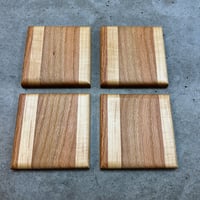 Image 1 of Hardwood Coaster Set 03