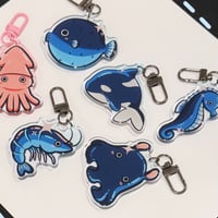 Image 1 of Epoxy keychain - Marine life (Multiple designs)