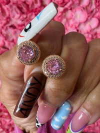 Camden Pink Bling Studs 