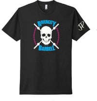Image 1 of Rivercity Barbell Skull and Chain - Blue/Pink Tee