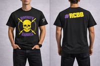 Image 3 of Rivercity Barbell Skull and Chain - Yellow/Purple Tee