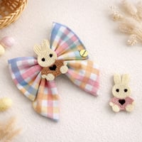 EASTER BOW GINGHAM BUNNY