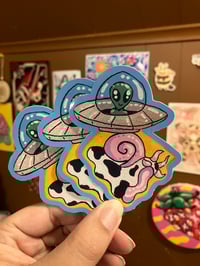 Image 2 of Snalien Abduction Prints + Stickers