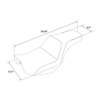 Image 4 of C.C. RIDER Dyna Step Up Seat 2 up Seat White Lattice Stitching For Dyna Low Rider Fat Bob FXD/FXDWG