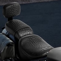 Image 2 of C.C. RIDER Indian Scout Driver Passenger Seat 2 Piece 2 Up Seat with Backrest