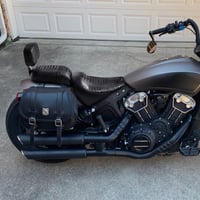 Image 3 of C.C. RIDER Indian Scout Driver Passenger Seat 2 Piece 2 Up Seat with Backrest