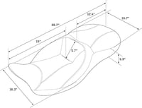 Image 5 of XFMT Motorcycle Black Hammock Rider & Passenger Seat