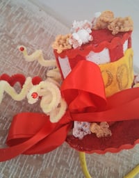 Image 5 of Popcorn/Carnival Themed Tophat on a Headband 