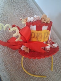 Image 8 of Popcorn/Carnival Themed Tophat on a Headband 