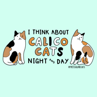 Image 2 of PRE-ORDER: Poets Square Cats "Calico Cats" Ladies Crop Tee