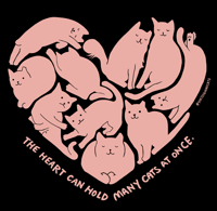 Image 2 of PRE-ORDER: Poets Square Cats "Cat of my Heart" Unisex T-shirt