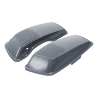 Image 1 of HR3 Gunship Gray 6 X 9" Saddlebags Lid Speaker Cutouts W/ GrillFor Harley Touring Models