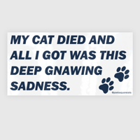 PRE-ORDER: Poets Square Cats "Sadness" Sticker