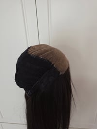 Image 5 of 28" 6x6 hd 1B human hair wig