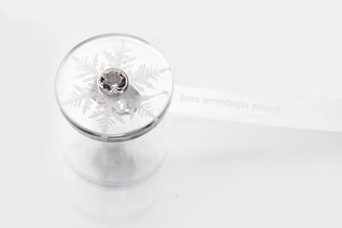 Image of "The purer ether shines" silver ring with rock crystal · PURIOR AETHER FULSIT ·