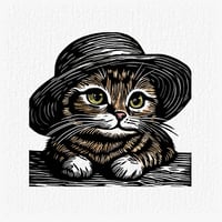 Catty Brown Mini Giclee