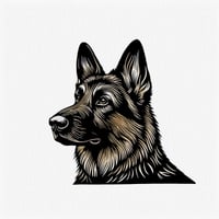 German Shepherd Mini Giclee