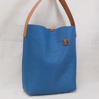 Image 2 of Tube Tote in happy blue