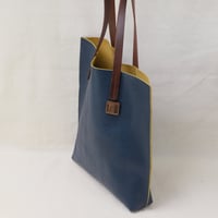 Image 5 of Classic Tall Tote in blue + yellow