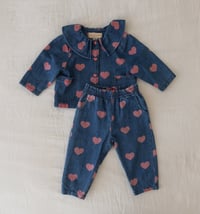 Image 1 of Konges Slojd denim heart set size 18 months