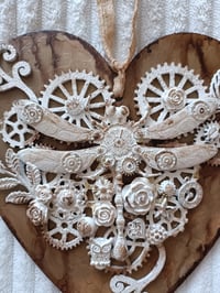 Image 2 of HANDMADE 3D HEART SHAPED DRAGONFLY WALL DECOR