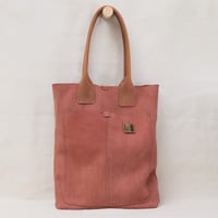 Image 1 of Suede Tall Tote in warm rose