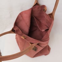 Image 6 of Suede Tall Tote in warm rose