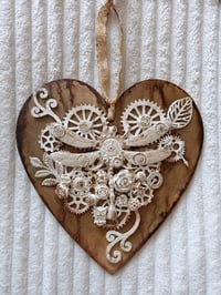 Image 3 of HANDMADE 3D HEART SHAPED DRAGONFLY WALL DECOR