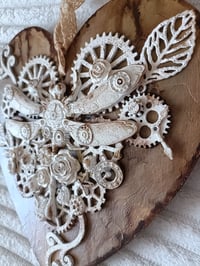 Image 4 of HANDMADE 3D HEART SHAPED DRAGONFLY WALL DECOR