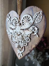 Image 5 of HANDMADE 3D HEART SHAPED DRAGONFLY WALL DECOR