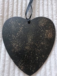 Image 3 of HANDMADE HEART SHAPED WALL ART WITH A VIOLIN