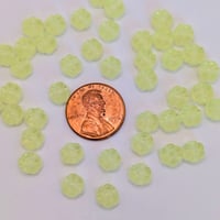 Image 2 of 6mm Czech Jonquil Flower Beads – 50 Pieces