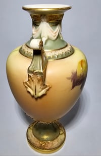 Image 4 of Royal Worcester Small Scroll Handle Vase