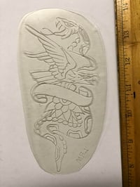 Image 1 of Hand cut acetate stencil by Lee Roy Minugh signed 