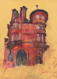 Image 2 of Caledonian Mansions, Kelvinbridge - Charcoal and Soft Pastels on Card