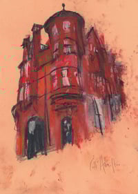 Image 2 of Caledonian Mansions. Kelvinbridge - Charcoal and Soft Pastels on Paper 