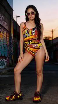 Image 1 of Pyro Canvas - One Piece Swimsuit