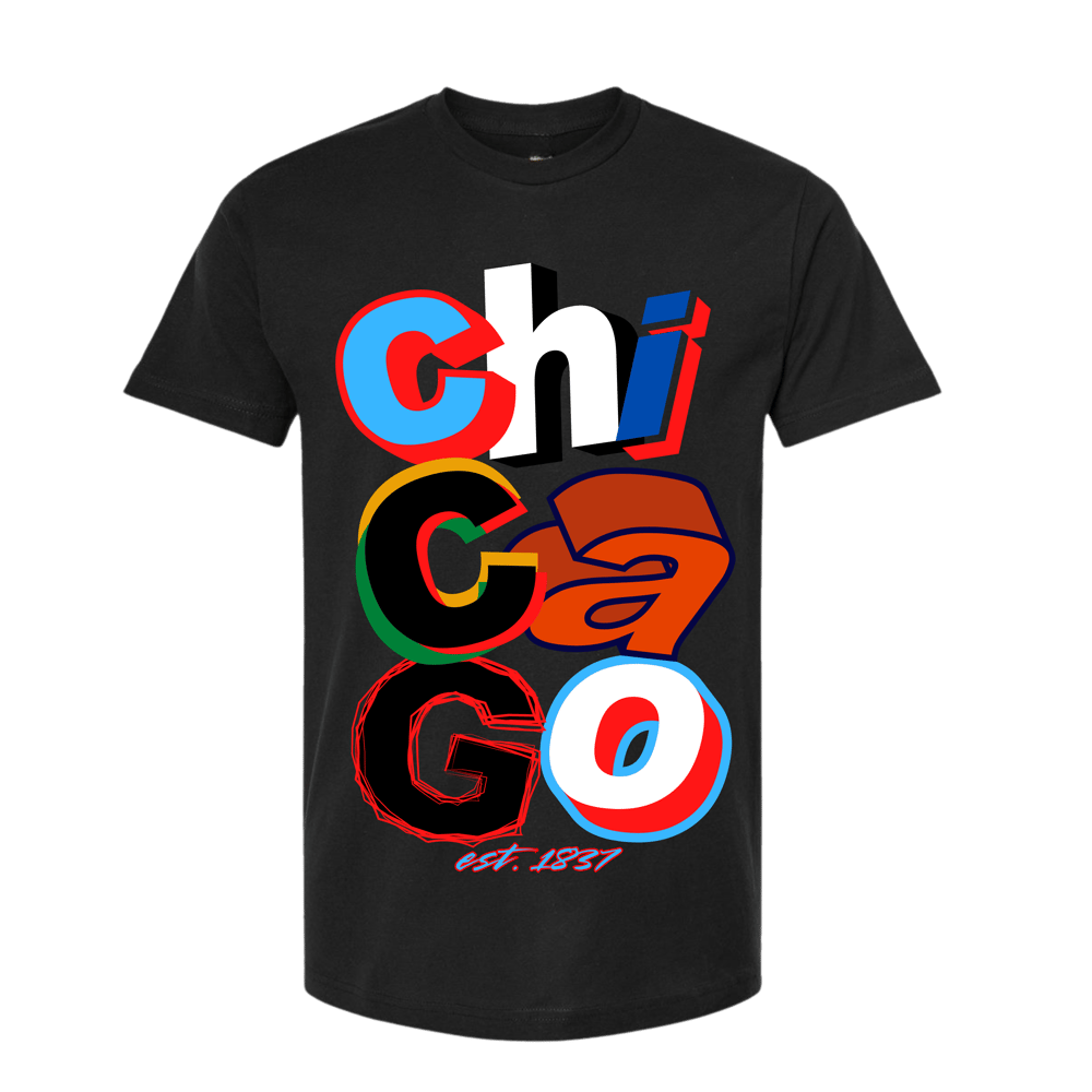 Image of  CHICAGO STACKED BLACK