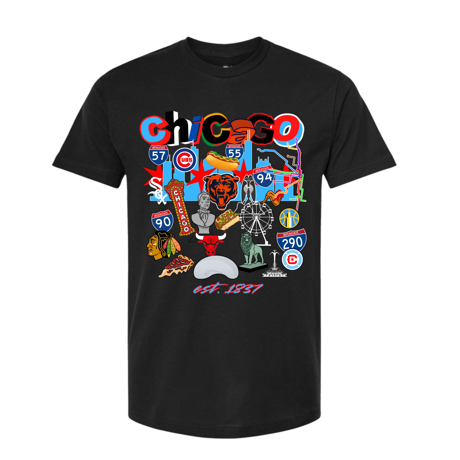 Image of  CHICAGO COLLAGE BLACK