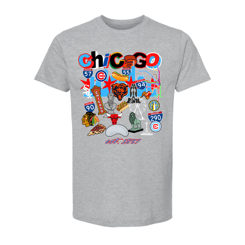 Image of CHICAGO COLLAGE GREY