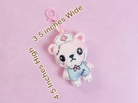 Image 3 of Creepy Cute Kawaii Nurse Keychain Plush Bag Charm 