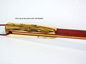 Image of Backscratcher made of Exotic wood Purple Heart with a Maple inlay and Ash wood point and handle