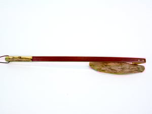 Image of Backscratcher made of Exotic wood Purple Heart with a Maple inlay and Ash wood point and handle