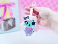 Image 1 of Creepy Cute Kawaii Dead Doll Plush Bag Charm Keychain 