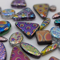 Image 2 of LIMITED Czech Glass Coated Bead Mix –18g Specialty Shapes – Iridescent Statement Beads