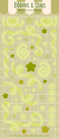 Image 2 of Ribbons & Stars ~ Sticker Sheets