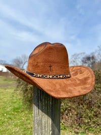 Image 8 of “Crown of Thorns” Three Cross Burned Cowboy Hat